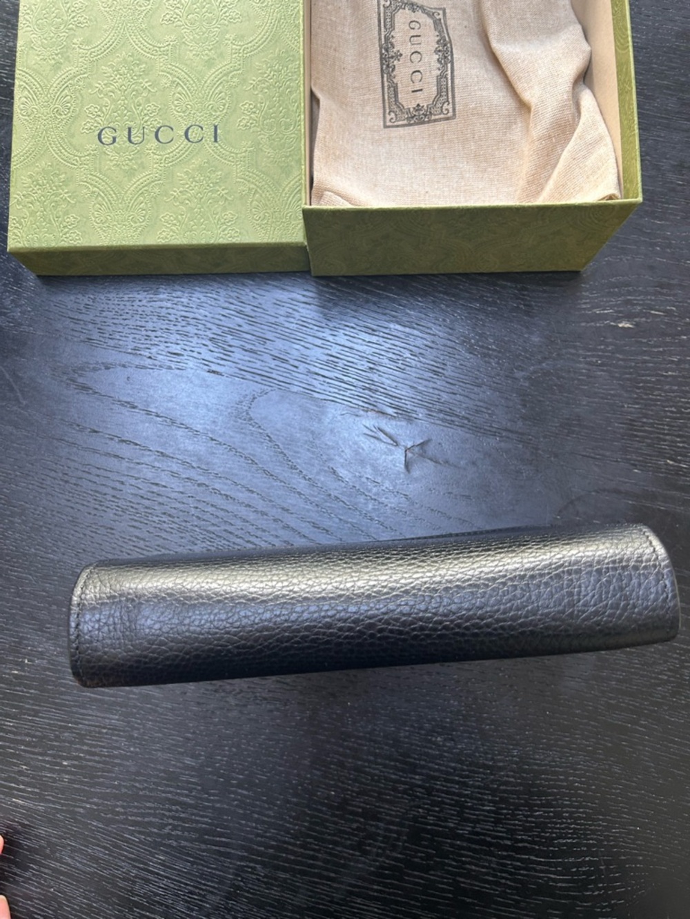 Gucci Black Pebbled Leather Bifold Wallet with Subtle GG Emblem - Picture 8 of 16